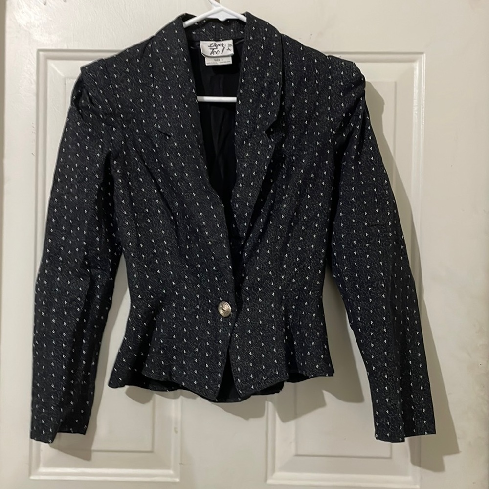 Amazing vintage cotton jacket, 40s styling. Size 3.